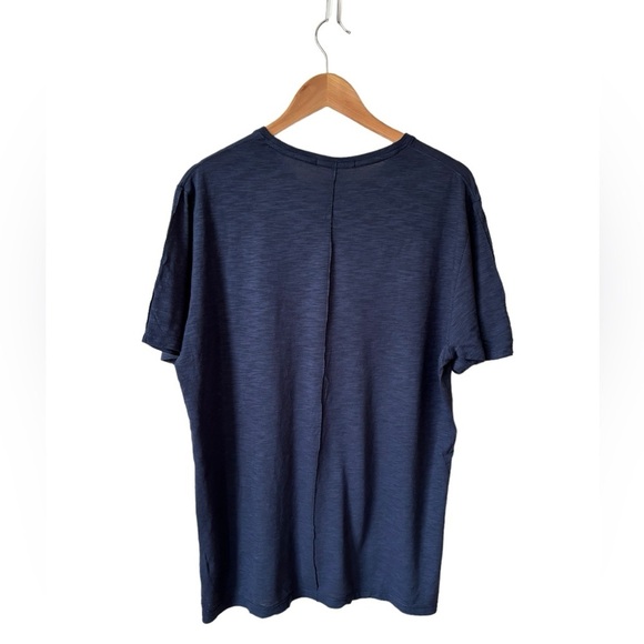 Robert Barakett Copperfield Short Sleeve Pin Tuck Crew Neck T Shirt Navy Size L - Picture 2 of 10